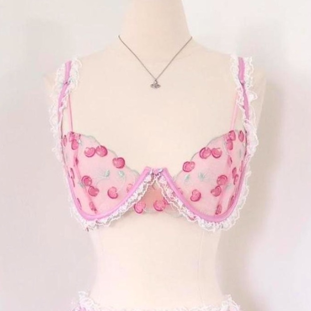 For Love & Lemons Sweet Cherries Bra